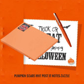 Pumpkin Scare-Wht Post-It Notes Post-it Klebezettel