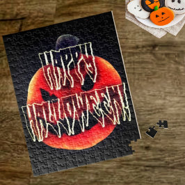 Pumpkin Scare-Wht Puzzle
