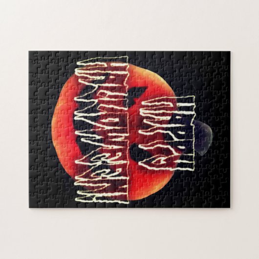 Pumpkin Scare-Wht Puzzle (Horizontal)