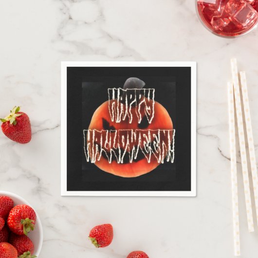 Pumpkin Scare-Wht Serviette (Beispiel)