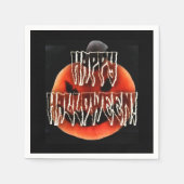 Pumpkin Scare-Wht Serviette (Vorderseite)