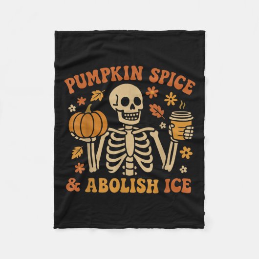 Pumpkin Sce Abolish Ice Anti-trump Resist Fall Hal Fleecedecke (Vorderseite)