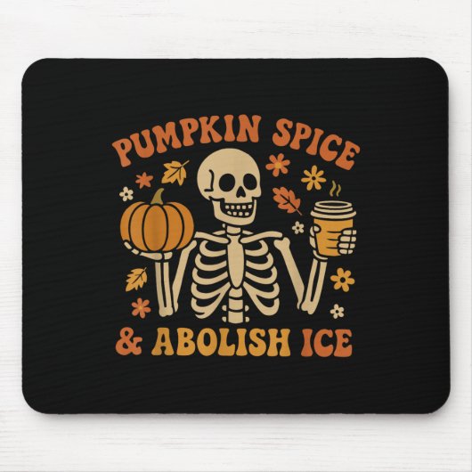 Pumpkin Sce Abolish Ice Anti-trump Resist Fall Hal Mousepad (Vorne)