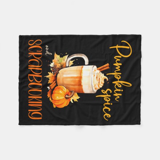 Pumpkin Sce & Scrapbooking _ Cute Autumn Rusti Fleecedecke (Vorderseite (Horizontal))