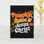 Pumpkin Sce And Jesus Christ Christian Fall Thanks Karte (Gelbe Blume)