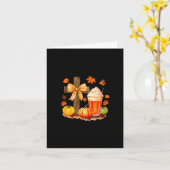 Pumpkin Sce And Jesus Christ Cross Pumpkin Christi Karte (Gelbe Blume)