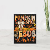 Pumpkin Sce And Jesus Christ Funny Fall Christian  Karte (Vorderseite)