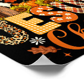 Pumpkin Sce And Jesus Christ Funny Fall Christian  Poster (Ecke)