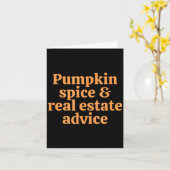 Pumpkin Sce And Real Estate Advice Karte (Gelbe Blume)
