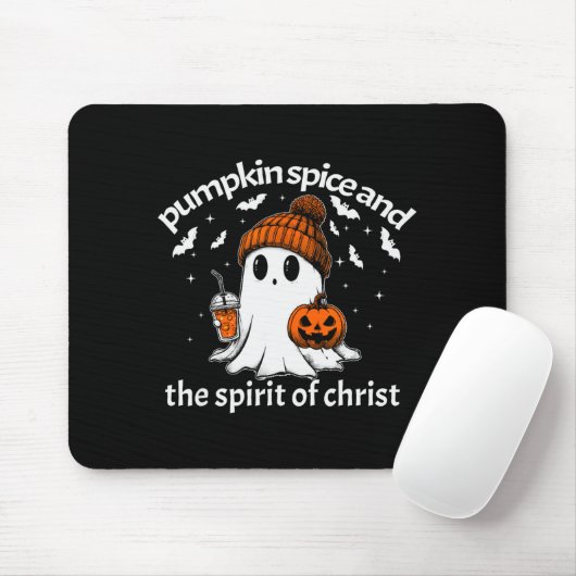 Pumpkin Sce And The Srit Of Christ Funny Ghost Hal Mousepad (Mit Mouse)