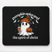 Pumpkin Sce And The Srit Of Christ Funny Ghost Hal Mousepad (Vorne)