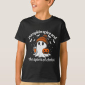 Pumpkin Sce And The Srit Of Christ Funny Ghost Hal T-Shirt (Vorderseite)