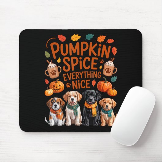 Pumpkin Sce Everything Nice Fall Dog Lovers Addict Mousepad (Mit Mouse)