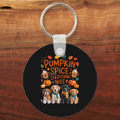 Pumpkin Sce Everything Nice Fall Dog Lovers Addict Schlüsselanhänger (Vorderseite)