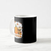 Pumpkin Sce Football Tis The Season Fall Thanksgiv Kaffeetasse (Vorderseite Links)