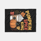 Pumpkin Sce King Niedlich Fall Coffee Design Fleecedecke (Vorderseite (Horizontal))