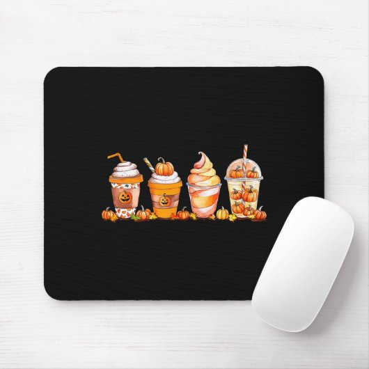 Pumpkin Sce Latte, Fall Coffee, Pumpkin Sce Thanks Mousepad (Mit Mouse)