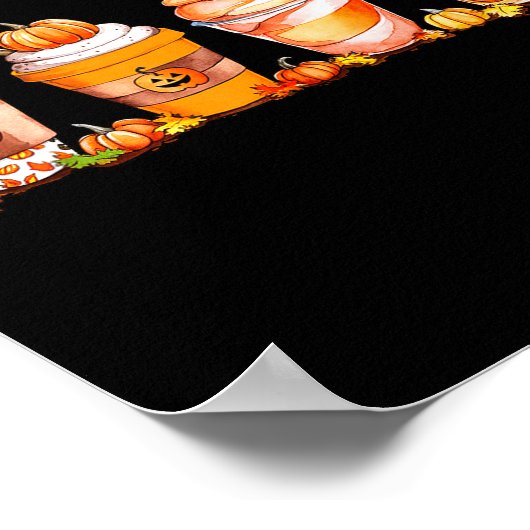 Pumpkin Sce Latte, Fall Coffee, Pumpkin Sce Thanks Poster (Ecke)