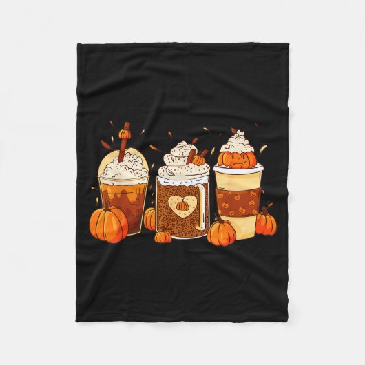 Pumpkin Sce Latte Fall Coffee Thanksgiving Shirt F Fleecedecke (Vorderseite)