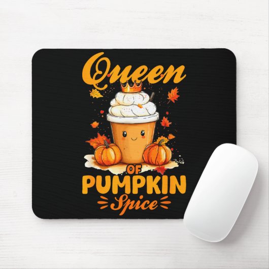 Pumpkin Sce Latte Fall Season Queen Of Pumpkin Sce Mousepad (Mit Mouse)