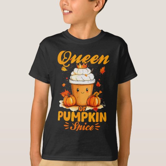 Pumpkin Sce Latte Fall Season Queen Of Pumpkin Sce T-Shirt (Vorderseite)