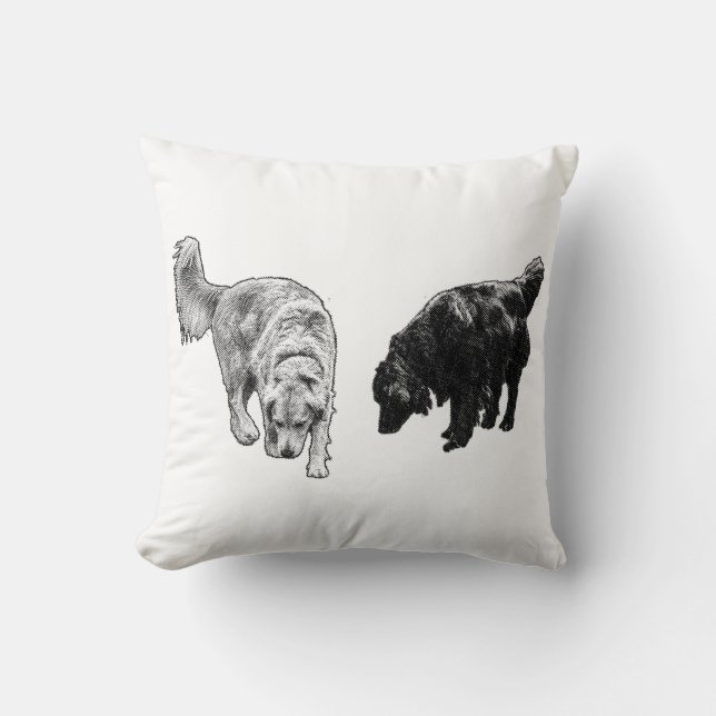 Pumpkin-Schattenpunkte — Retriever Duo Kissen (Vorderseite)