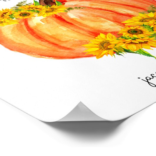 Pumpkin Schnuller Hunt Kinderdusche Poster (Ecke)