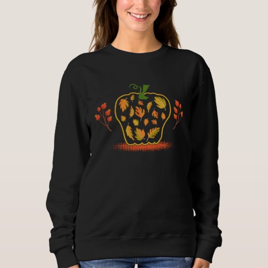 Pumpkin Sea Turtle Halloween Autumn Fall Squash Tu Sweatshirt (Vorderseite)