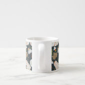 Pumpkin seamless pattern floral black and white espressotasse (Rückseite)