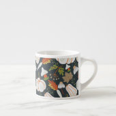 Pumpkin seamless pattern floral black and white espressotasse (Rechts)