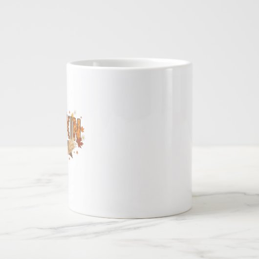 Pumpkin season autumn mug, cozy fall aesthetic Jumbo-Tasse (Vorderseite)