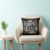 Pumpkin Season – Blue Floral Retro Coussin Kissen (Stuhl )
