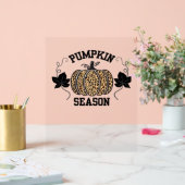 Pumpkin Season Cheetah Print Pumpkin Fall Design Acrylschild (Hochzeit)
