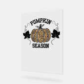 Pumpkin Season Cheetah Print Pumpkin Fall Design Acrylschild (Winkel)