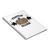 Pumpkin Season Cheetah Print Pumpkin Fall Design Notizblock (Rechte Seite)