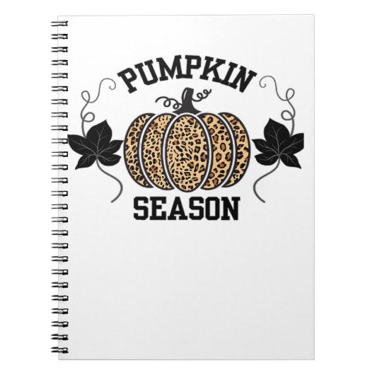 Pumpkin Season Cheetah Print Pumpkin Fall Design Notizblock (Vorderseite)