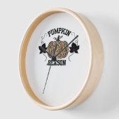 Pumpkin Season Cheetah Print Pumpkin Fall Design Uhr (Winkel)