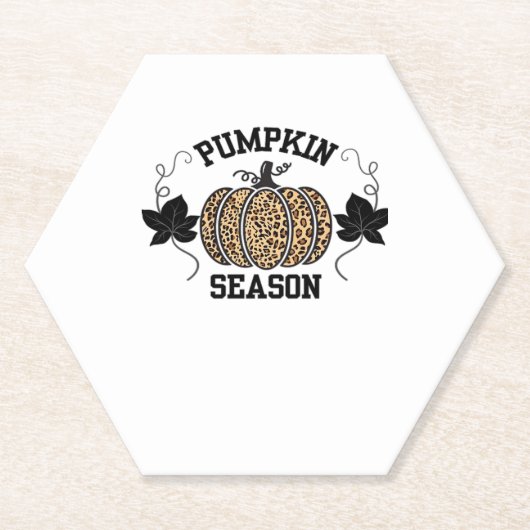 Pumpkin Season Cheetah Print Pumpkin Fall Design Untersetzer (Vorderseite)