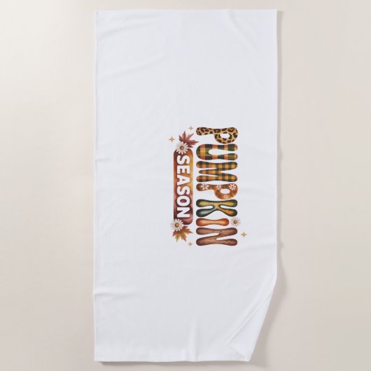 Pumpkin Season Fall Boho Strandtuch (Vorderseite)