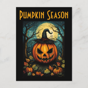 Pumpkin Season Halloween Postkarte