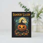 Pumpkin Season Halloween Postkarte (Stehend Vorderseite)