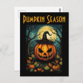 Pumpkin Season Halloween Postkarte (Vorne/Hinten)