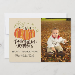 Pumpkin Season Happy Thanksgiving Foto Feiertagskarte