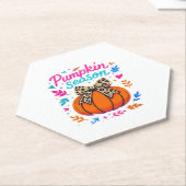 Pumpkin Season Leopard Bow Design � Cute Fall Aest Untersetzer (angewinkelt)