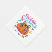 Pumpkin Season Leopard Bow Design - Niedliches Fal Serviette (Ecke)