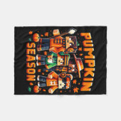 Pumpkin Season Pixel Gaming Fall Gamer Autumn Vibe Fleecedecke (Vorderseite (Horizontal))