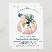 Pumpkin Sechster Geburtstag Einladung (Vorne/Hinten)