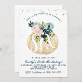 Pumpkin Sechster Geburtstag Einladung (Vorne/Hinten)