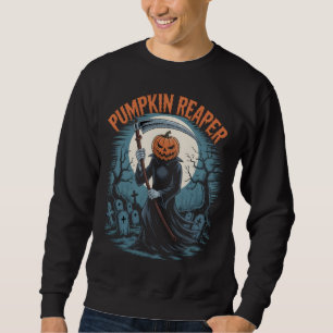 Pumpkin Sensenmann Gothic Halloween Todecythe Sweatshirt