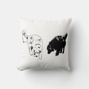 Pumpkin-Shadow-Silhouetten — Retriever Duo Kissen